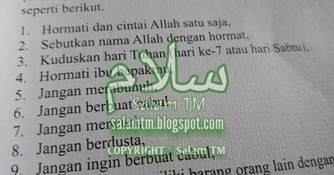 Nama Kitab Allah Dan Penerimanya Berkas Sekolah
