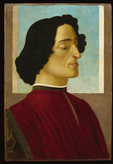 Alessandro Filipepi dit Botticelli (vers 1445 – 1510), Portrait de Julien de Médicis, vers 1478–1480, tempera et huile sur bois, 59,5 × 39,3 cm, Bergame, Accademia Carrara © Fondazione Accademia Carrara, Bergamo