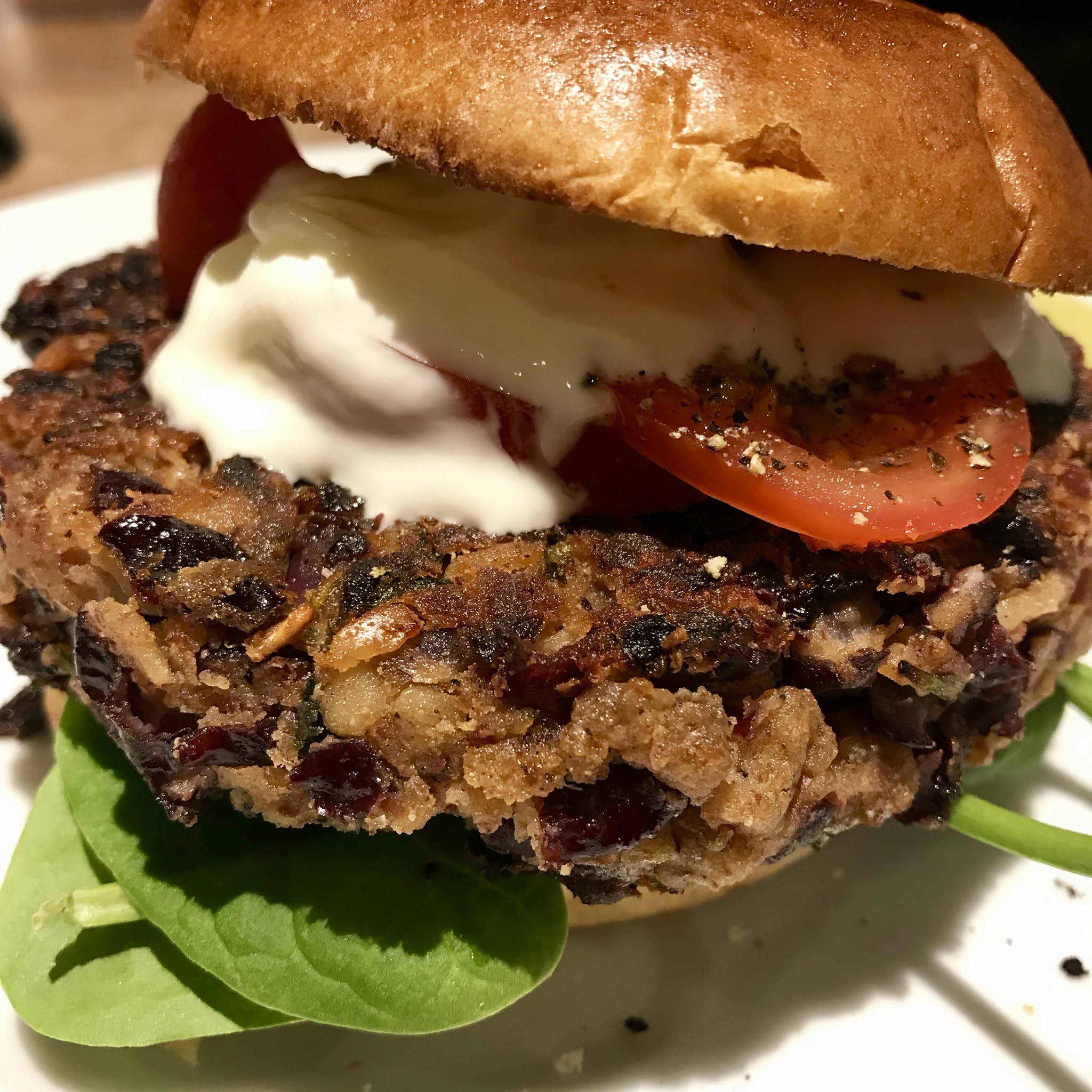 Kidney bean burger with lime and coriander