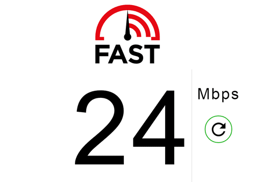 Teste de velocidade da conexão de internet