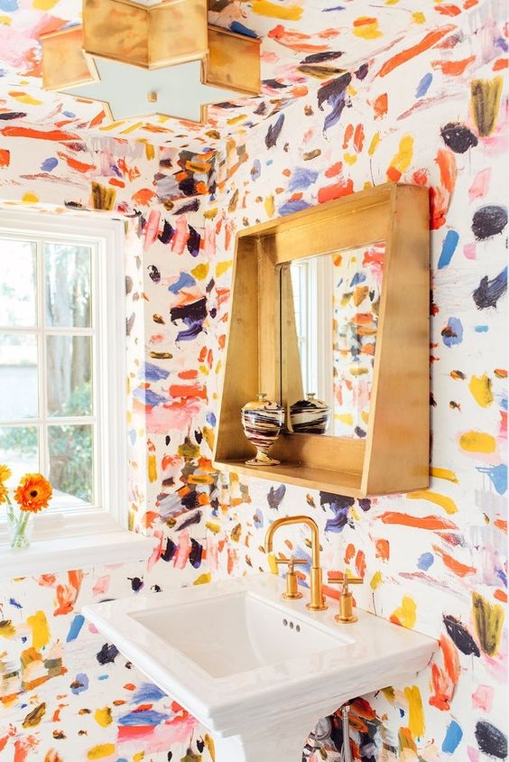 50 Unique Bathroom Wallpaper For Your Inspiration ARA HOME