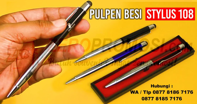 pen besi / pulpen besi 108 BB STYLUS, Souvenir Pulpen 108 Metal Stylus, Ballpoint Lux Stylus 108, Pulpen Besi Promosi BP 108