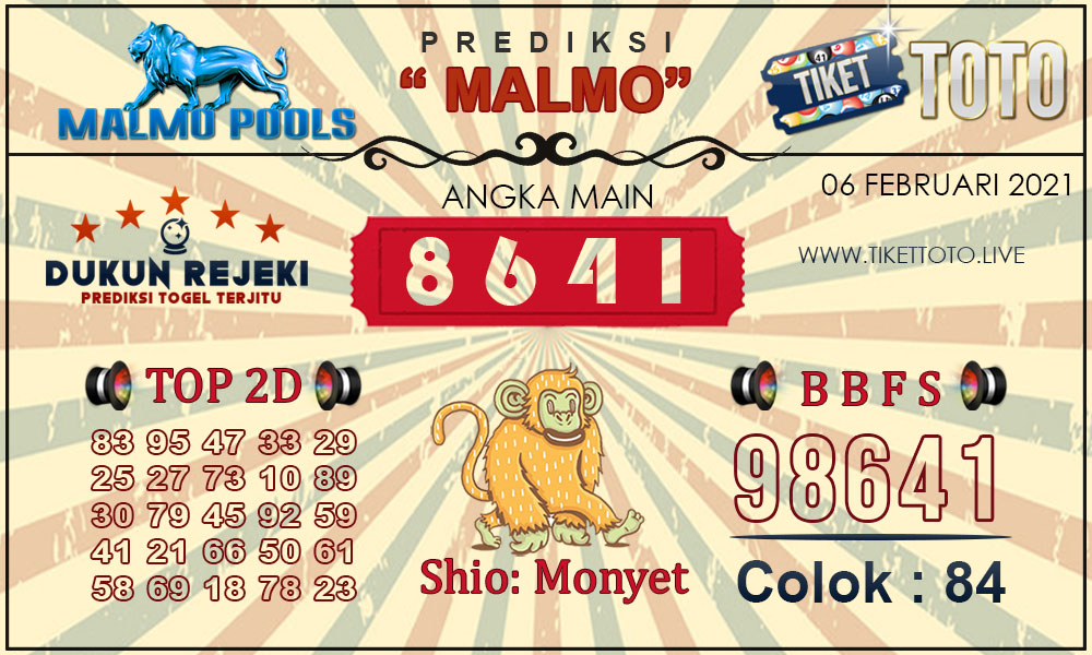 Prediksi Togel MALMO TIKETTOTO 06 FEBRUARI 2021