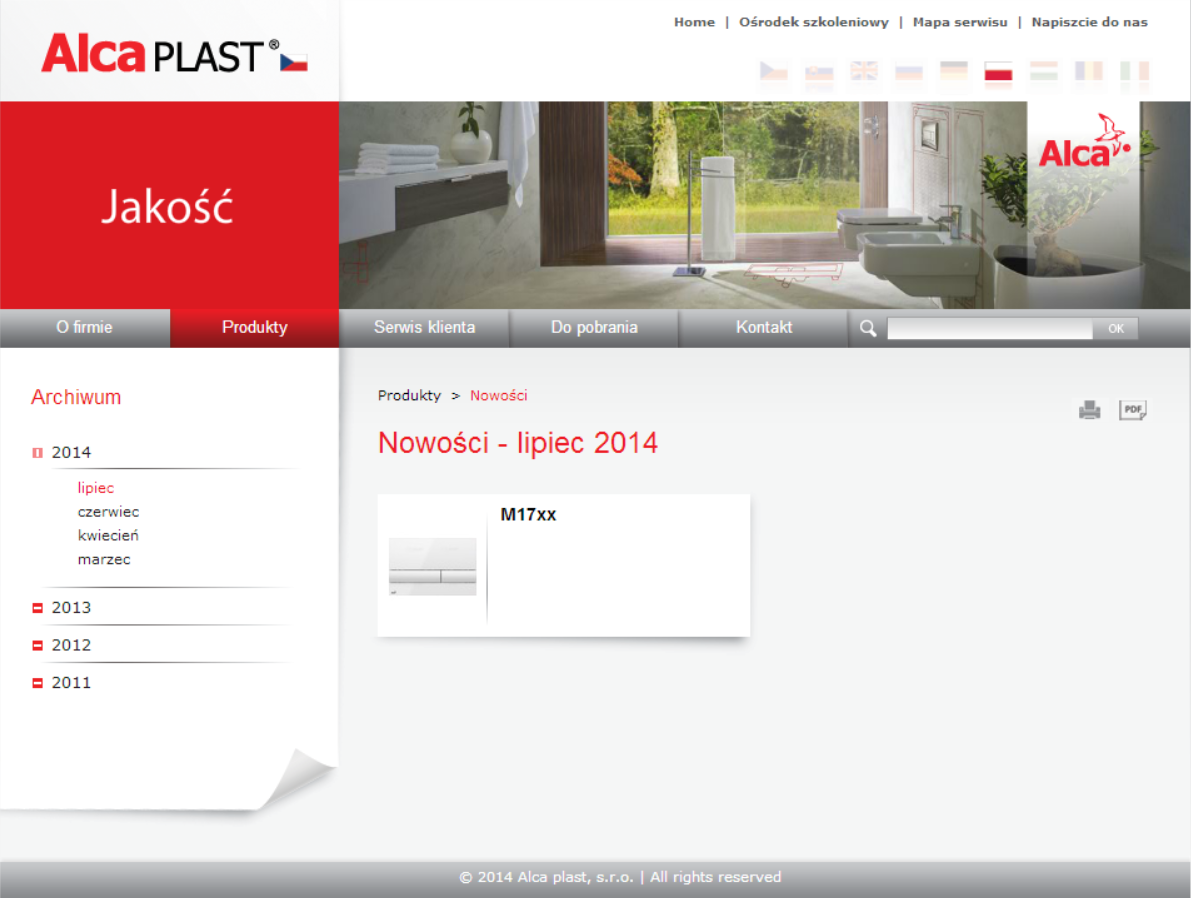 Nowoczesne łazienki : AlcaPlast - nowy model przycisków spłukujących ALCA