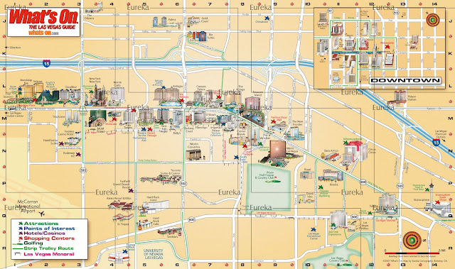 Mapa turístico de Las Vegas – USA