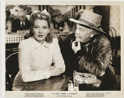 Jean Arthur and Charles Winninger in A Lady takes a Chance (1943)