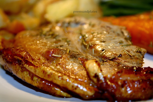 Roast Pork with Crackling and Vegetables