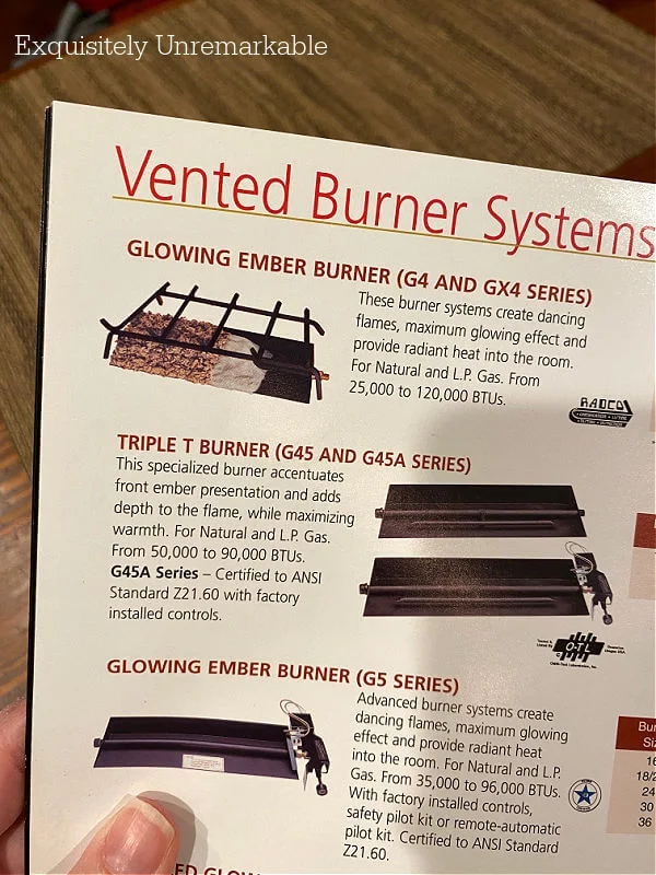 Vented Burner System photos in catalog