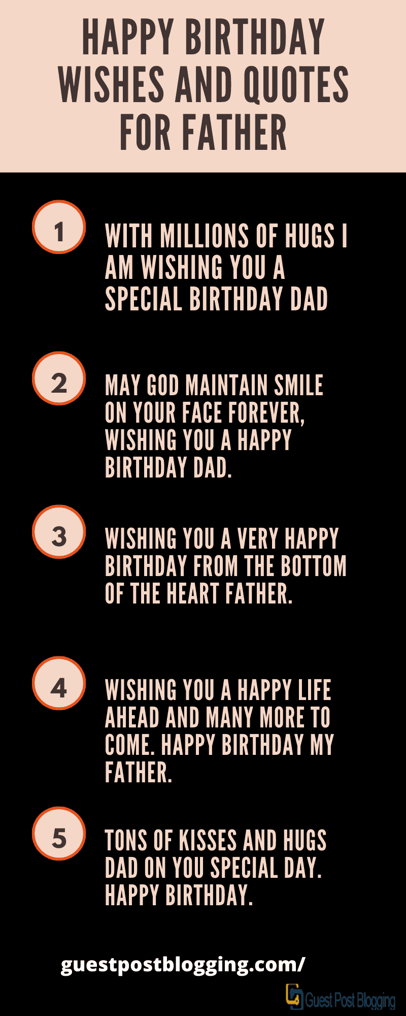 Happy Birthday Wishes and Quotes for Father #infographic - Visualistan