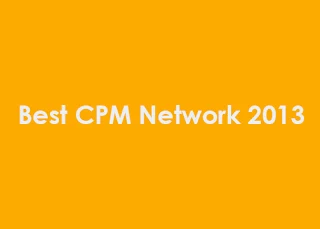 Top Online CPM Networks