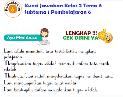 Kunci Jawaban Tematik Kelas 2 Tema 6 Subtema 1 Pembelajaran 6 www.simplenews.me