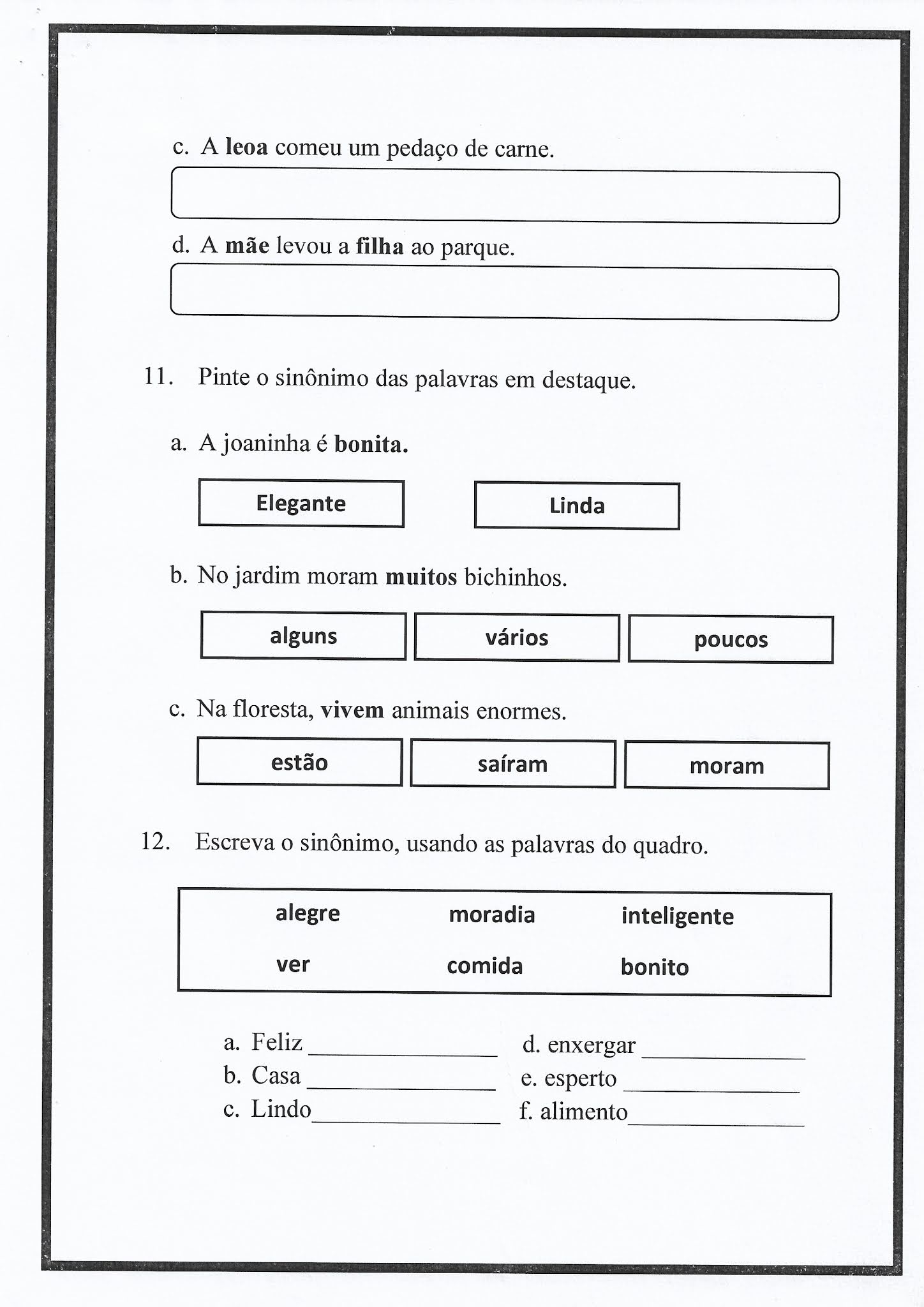 Atividade de Português: fabula, número do substantivo, singular e ...