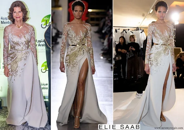 Queen Silvia wore Elie Saab gown from Elie Saab Couture Spring 2019