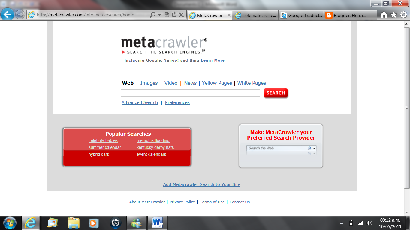 carlosherramientastelematicas: Metacrawler