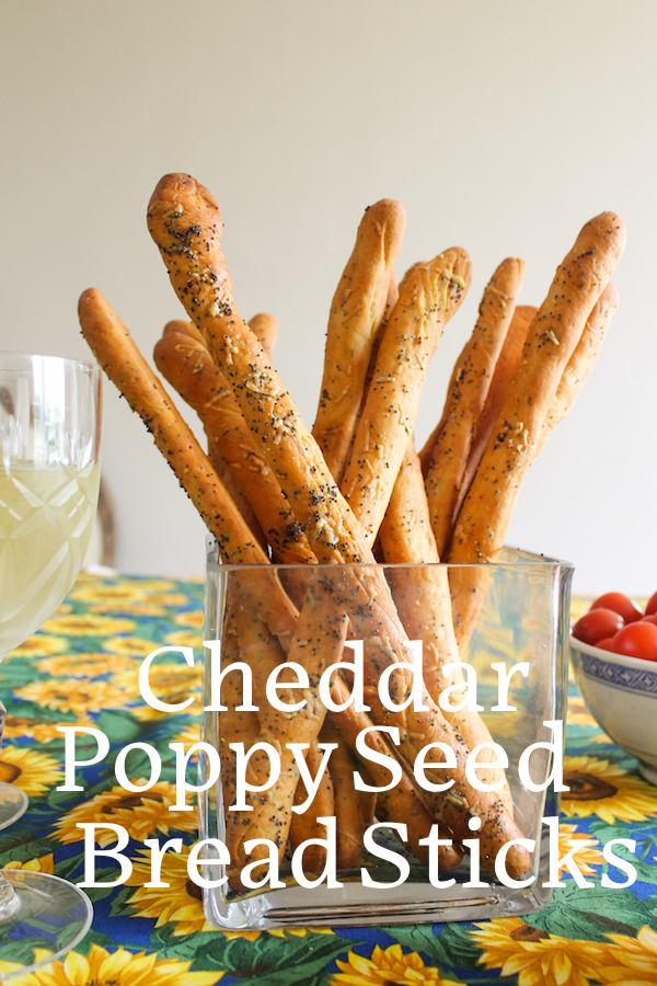 Food Lust People Love Cheddar Poppy Seed Bread Sticks BreadBakers