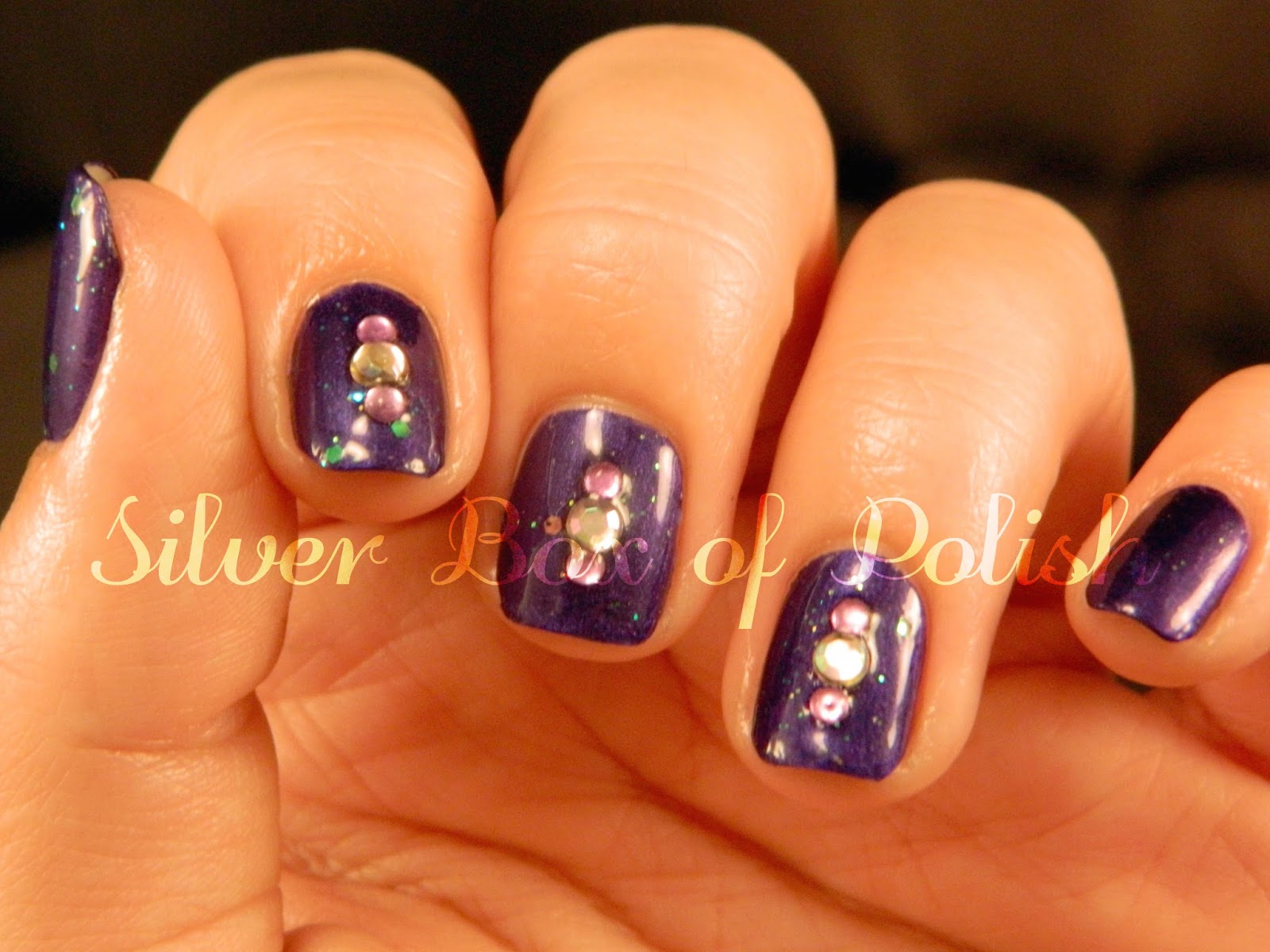Silver Box of Polish 31DC2015 Day 6 Violet Nails
