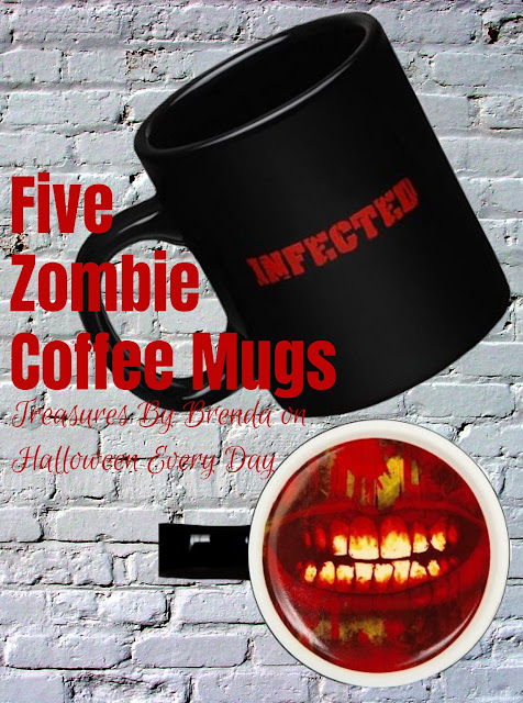 For zombie fans, a collection of fun coffee mugs.