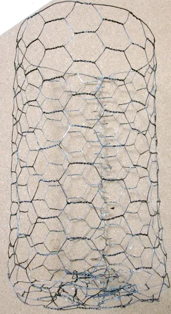 Roll of chicken wire with a patina