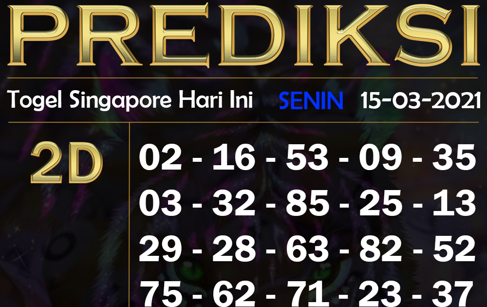 Winslot Prediksi togel singapore sgp hari ini Senin 15032021