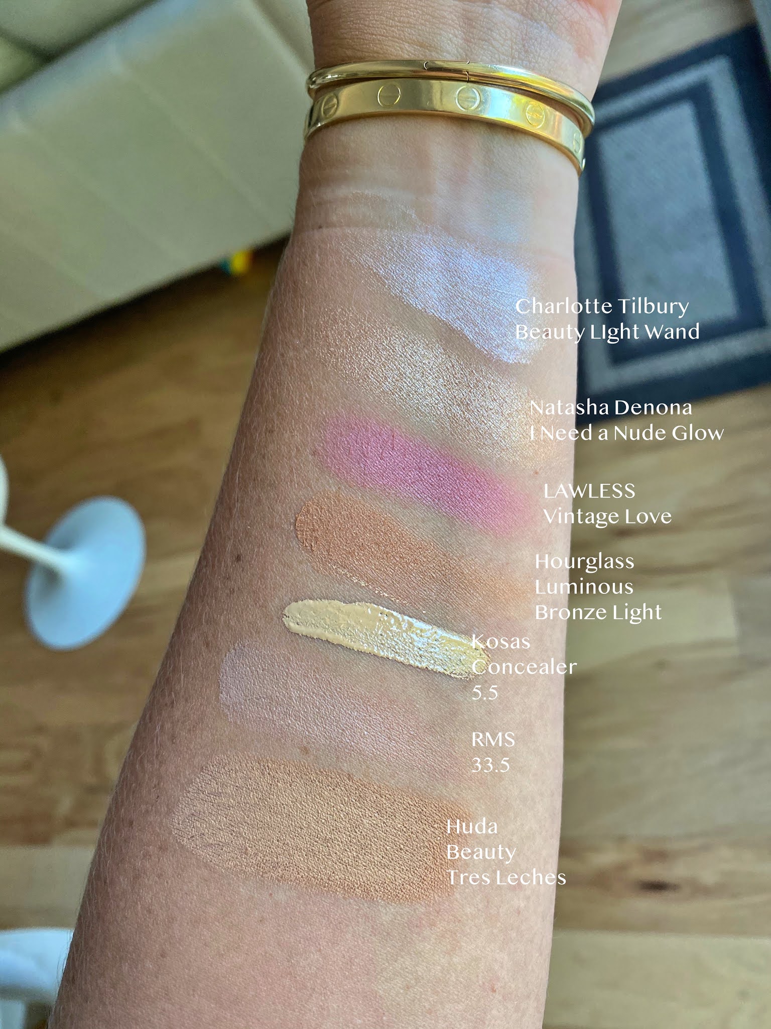 arm swatch of products from Sephora VIB Sale 