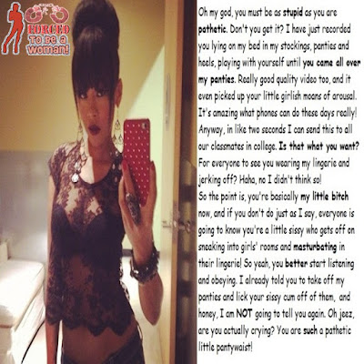 Blackmailed Sissy TG Caption - Hard TG Caps - Crossdressing and Sissy Tales and Captioned images