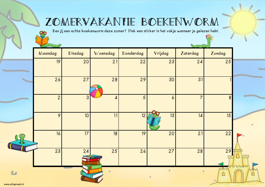 Juf in groep 3 Lezen in de zomervakantie Juf in groep 3 Lezen in de zomervakantie