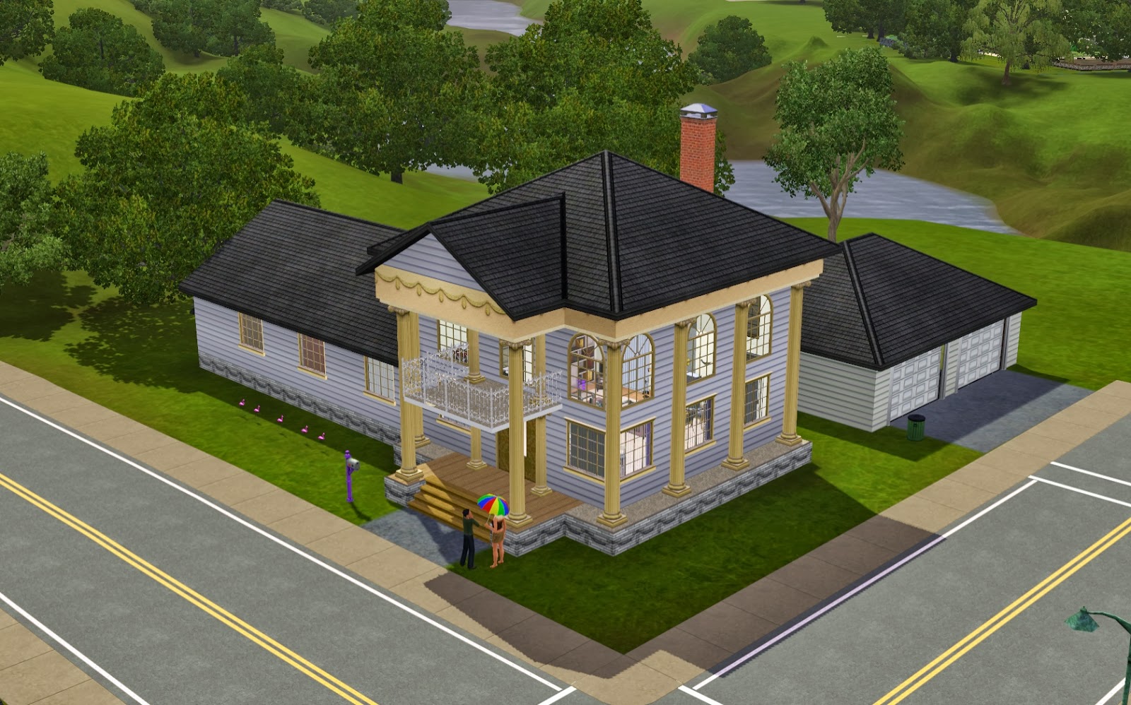 Твинбург sims 3. Симс 3 большой дом. Sims 3 twinbrook houses. Sims 4 house with garage. Симс 3 загородный дом.