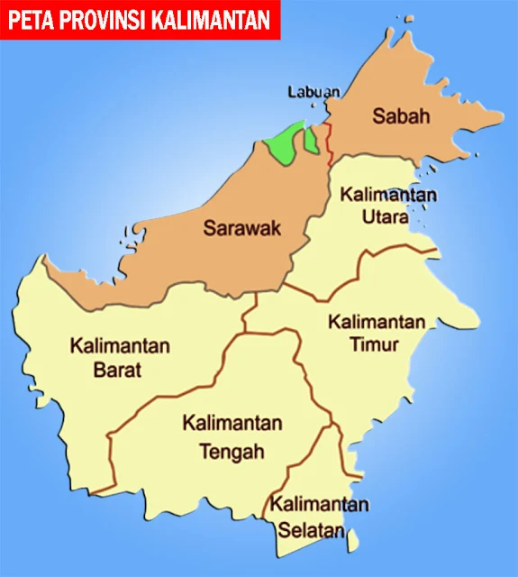 Gambar Peta Provinsi Kalimantan
