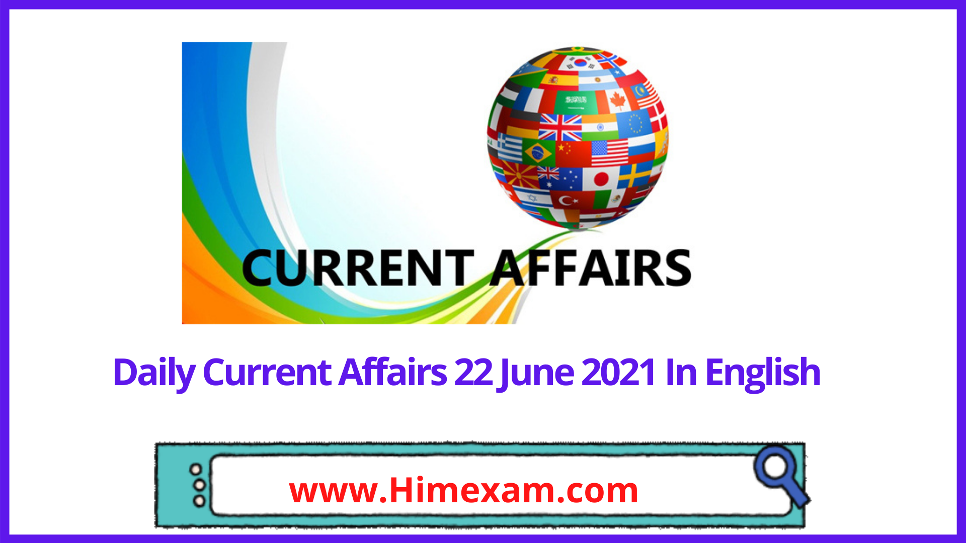 Daily Current Affairs 22 June 2021 In English