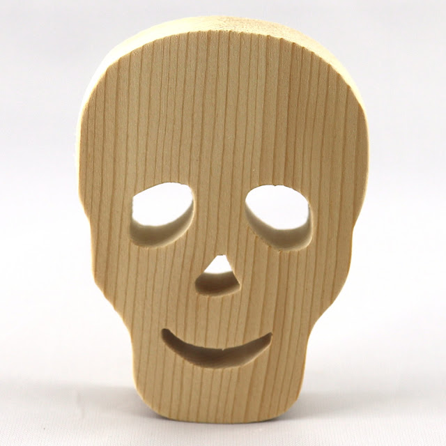 Handmade Wood Halloween Skull Cutout