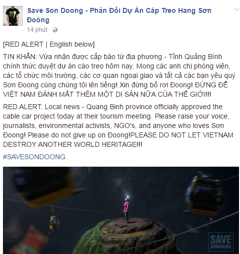 VNTB – Tỉnh Quảng Bình đã duyệt dự án cáp treo Sơn Đoong?
