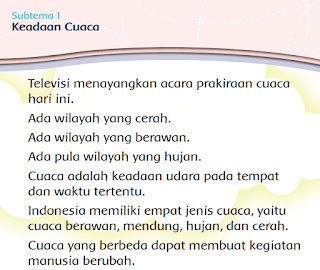 Subtema 1 Keadaan Cuaca kelas 3 tema 5 www.simplenews.me