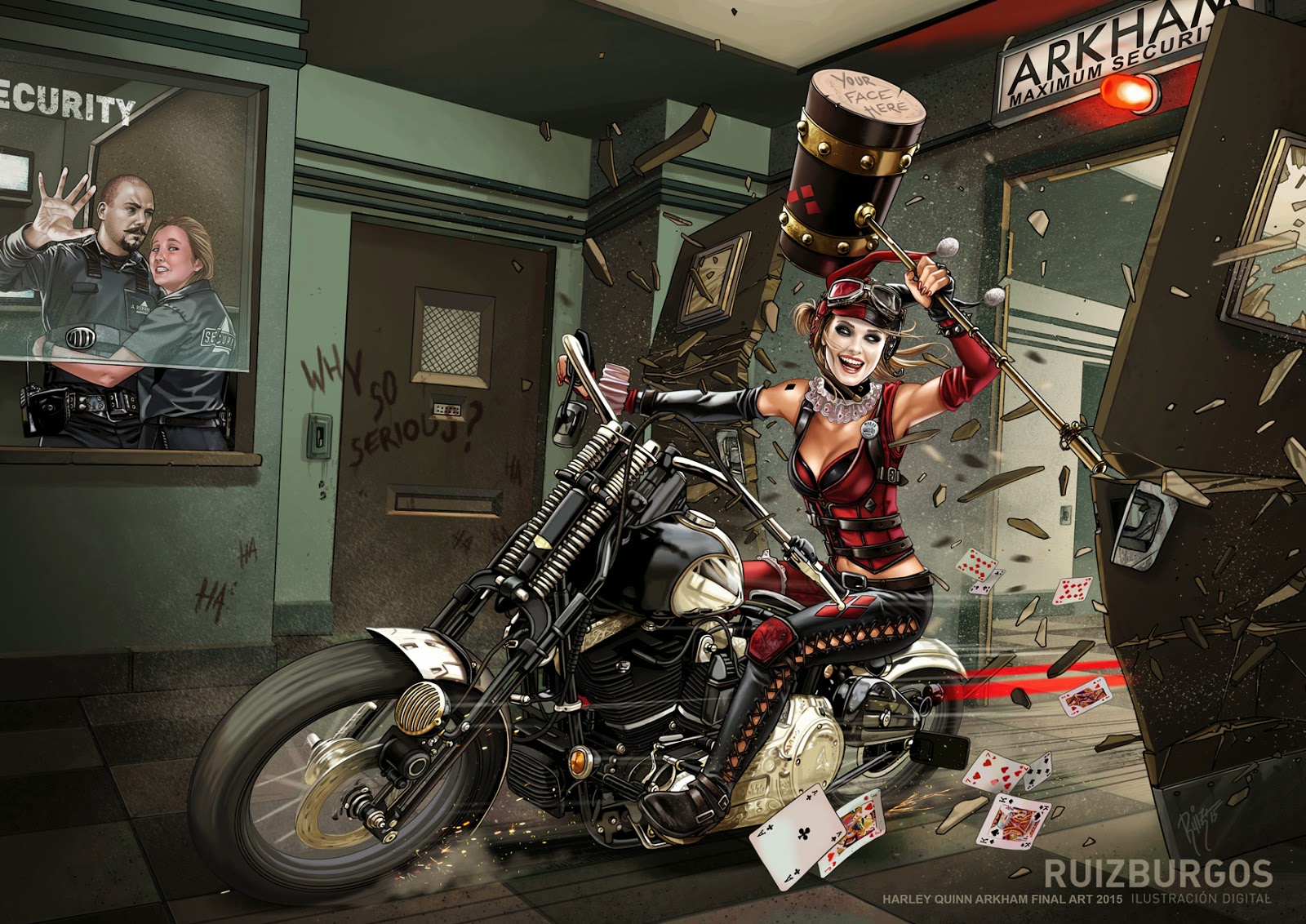 Harley Quinn And Joker Motorcycle Scene