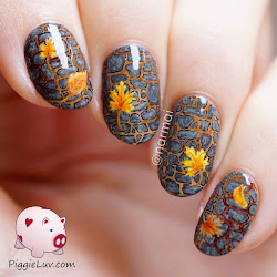 fall nail freehand nails designs leaves path garden leave cool easyday