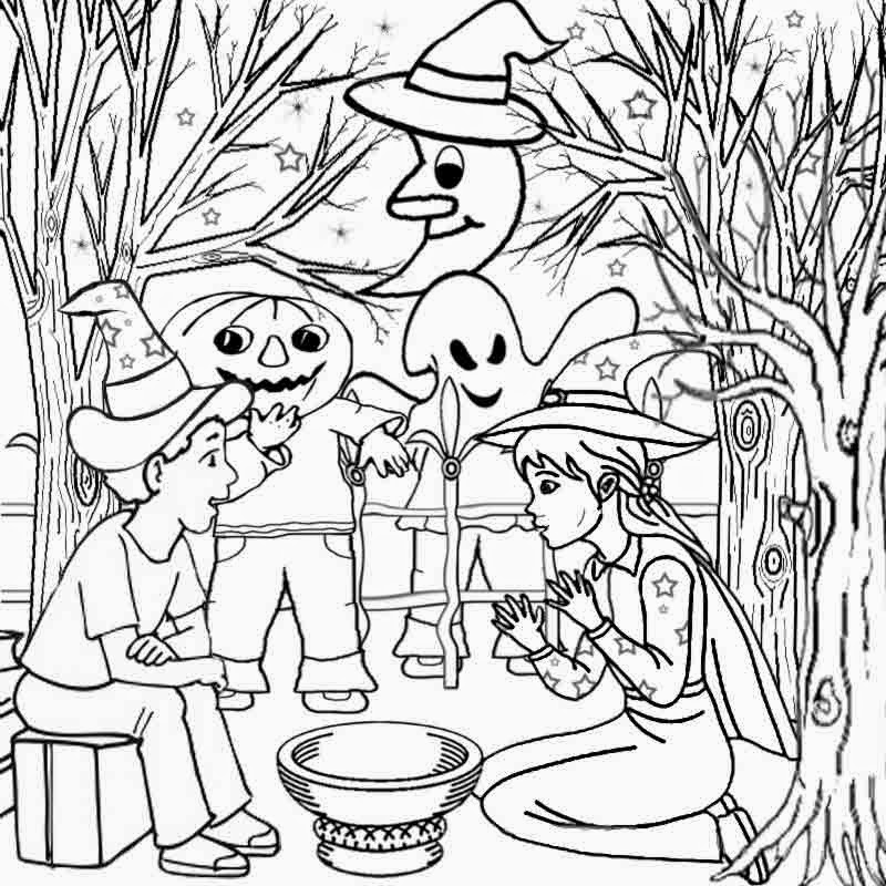 halloween cartoon coloring pages - photo #37