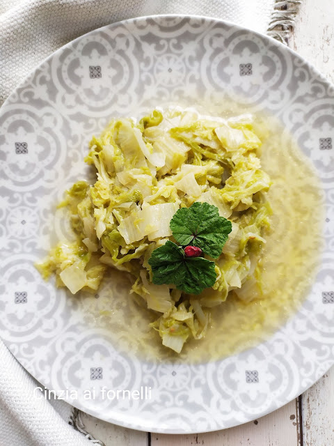 cavolo cinese stufato al peperoncino con il bimby