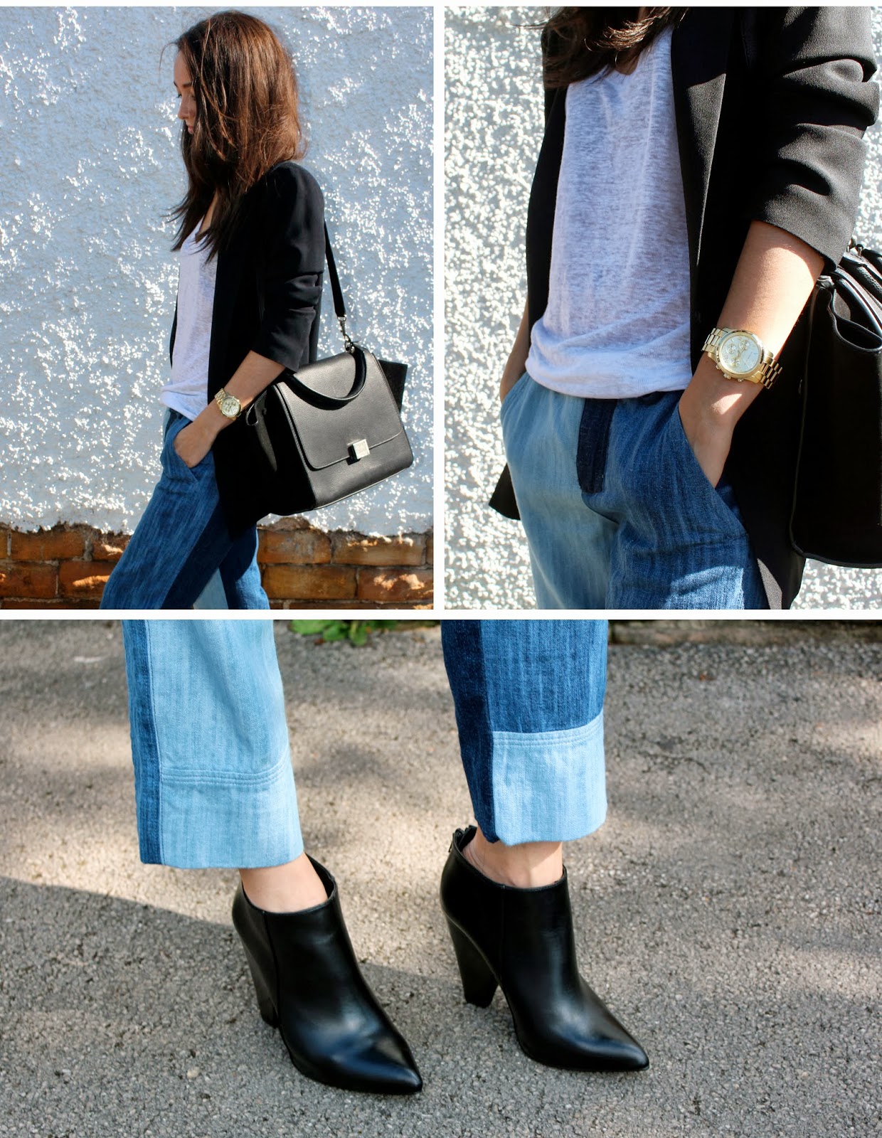 I'm Wearing... Zara Combination Patchwork Jeans | STYLE CREDENTIAL