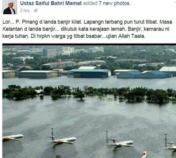 KANTOI FITNAH : Pesuruhjaya PAS Terengganu Tarik Balik Status FB