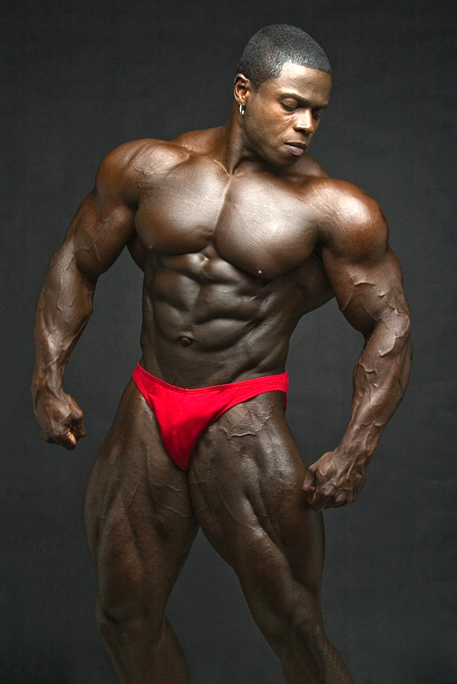 Black men with muscles