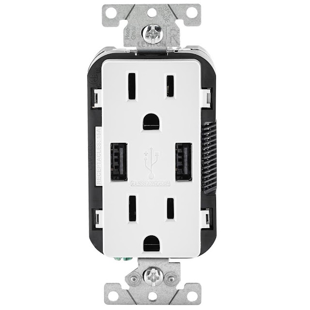 USB outlet for charging devices