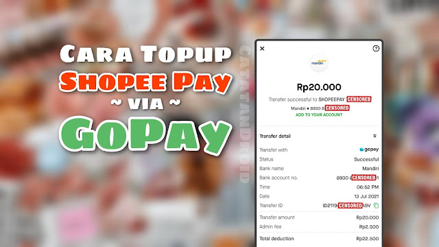 Cara Topup Saldo Shopee Pay via Gopay Terbaru