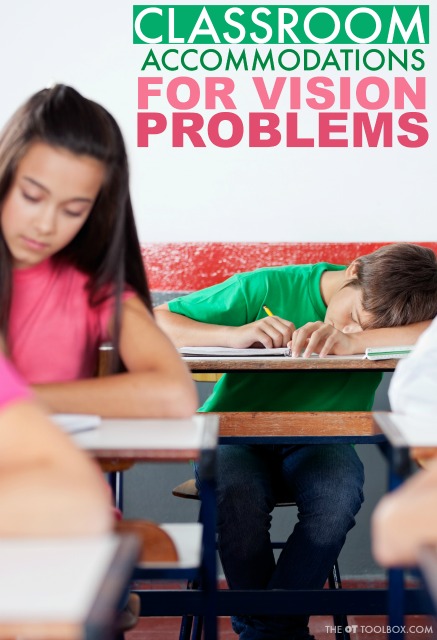 These classroom accommodations are strategies to accomodate for visual impairments that limit learning or interfere with classroom participation.