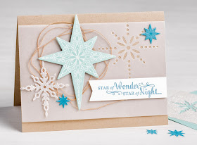 Stampin' Up! Star of Light Christmas Card with Starlight Thinlits from 2016 Stampin' Up! Holiday Catalog #stampinup