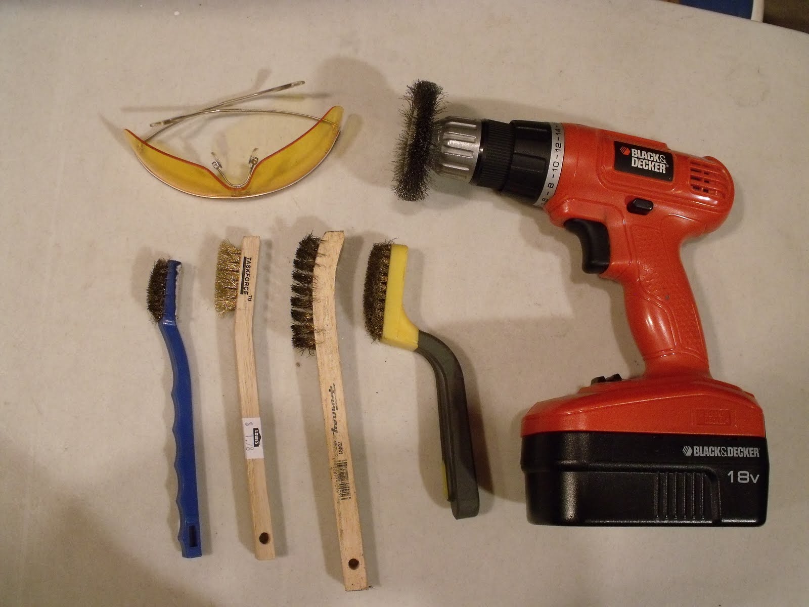 Hugh`s bicycle blog Removing Surface Rust using Brass Brushes