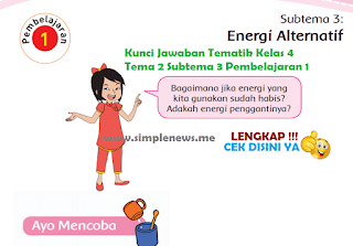 Kunci Jawaban Tematik Kelas 4 Tema 2 Subtema 3 Pembelajaran 1 www.simplenews.me