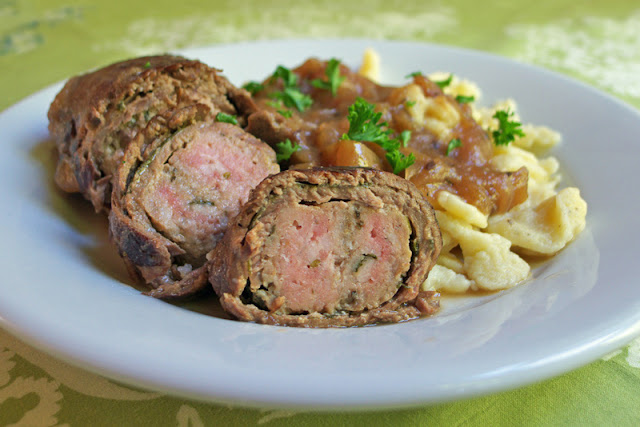 Cooking Weekends: Rouladen Filled with Bratwurst