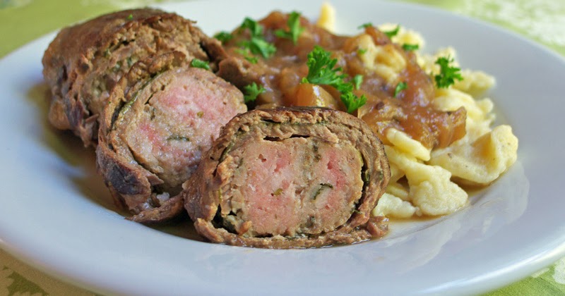 Cooking Weekends: Rouladen Filled with Bratwurst