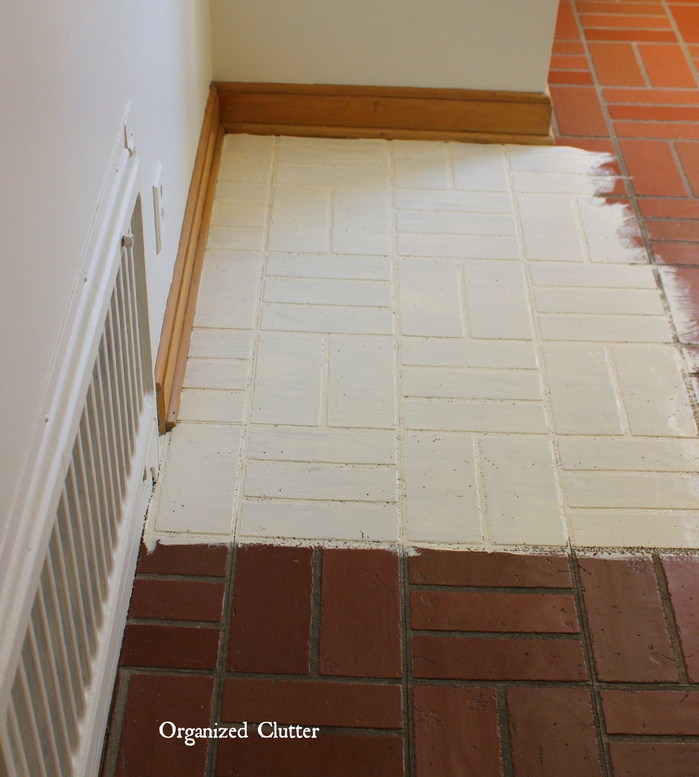 Chalk Painted Vinyl Tiles Organized Clutter