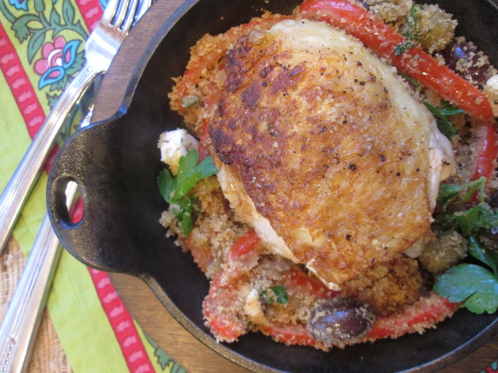 Stirring the Pot Giada's Crispy Chicken Thighs with Peppers and Capers