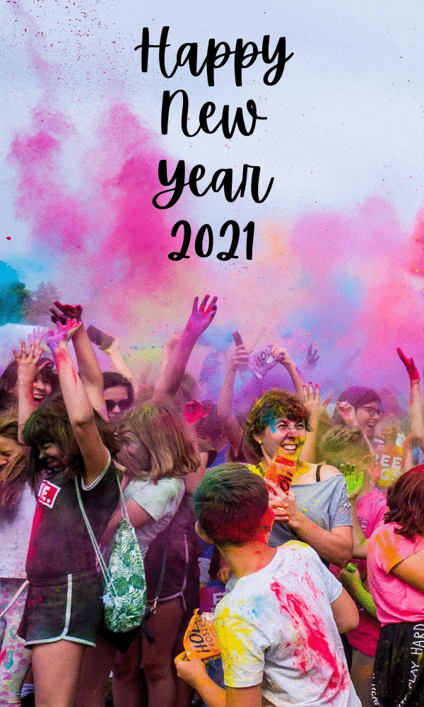 Happy New Year 2021 GIF with Celebrating Image